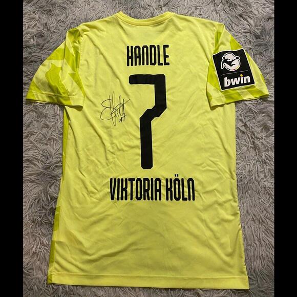 VICTORIA KÖLN Match ISSUE Worn & Signed Jersey Handle #7 Bundesliga 3 Germany - Picture 2 of 9